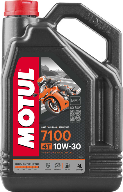 MOTUL 104090 Motul 7100 Oil 4T 10W30 4L 4/Case 104090