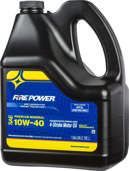 Fire Power 196980 Fire Power Mineral Oil 4T 10W40Gal 4/Case 196980