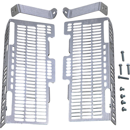 Devol Radiator Guards - Brushed Aluminum - Suzuki 0101-4505 Devol Radiator Guards - Brushed Aluminum - Suzuki 0101-4505