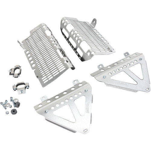 Devol Radiator Guards - Brushed Aluminum - Honda 0101-1210