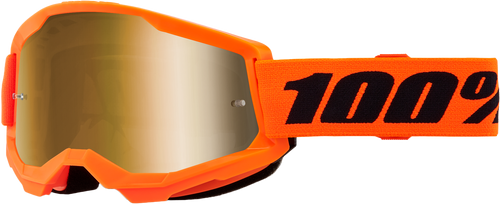 100% 50028-00015 100% Strata 2 Goggle Neon Orange Mirror Gold Lens 50028-00015