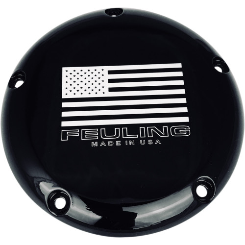 Feuling Oil Pump Corp. American Derby Cover - Black - Twin Cam 9154