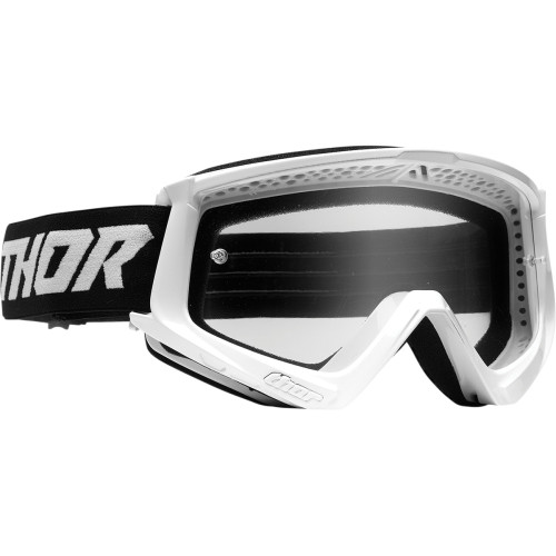 Thor Combat Goggles - Racer - White/Black