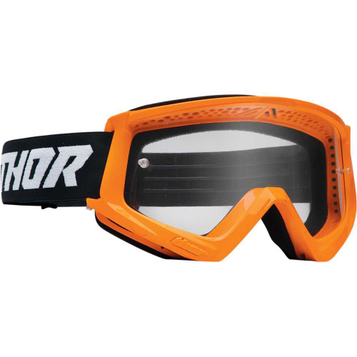 THOR 2601-3049 Thor Youth Combat Goggles - Racer - Flo Orange/Black
