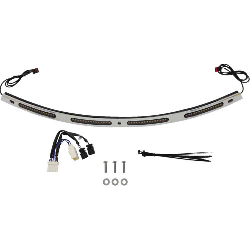 CUSTOM DYNAMICS CDWT2SEQ05C Custom Dynamics Windshield Trim - Sequential Turn Signals - Chrome Cd-Wt2-Seq-05-C