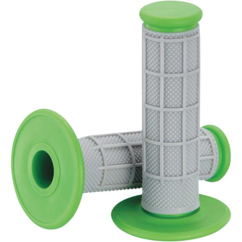 MOOSE RACING 1MG0715EGM Moose Racing Grips - Qualifier - Half Waffle - Green 1Mg0715-Egm