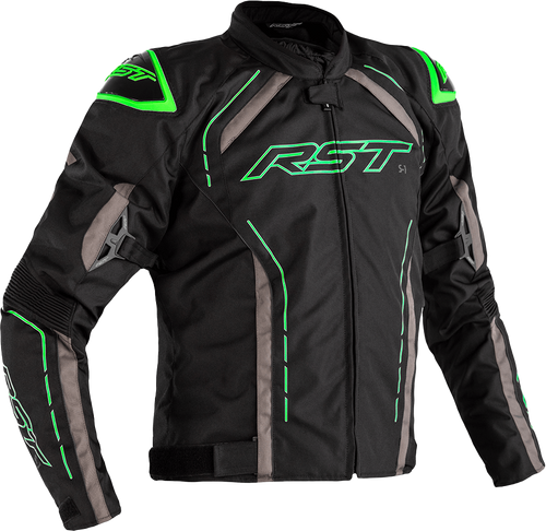 Rst S1 Ce Jacket Blk/Gry/Neon Grn Textile Sm 102559Neo-40