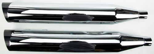 Tbr 005-4380499D-S Tbr Comp S Slip-On Touring Tc Chrome W/Black Slash End Cap 005-4380499D-S