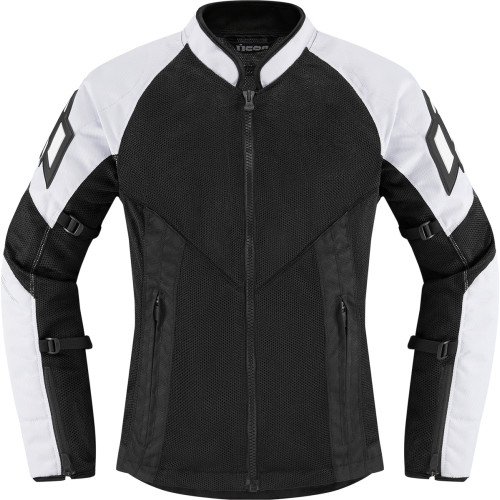 Icon Women'S Mesh Af Jacket - White/Black - Small