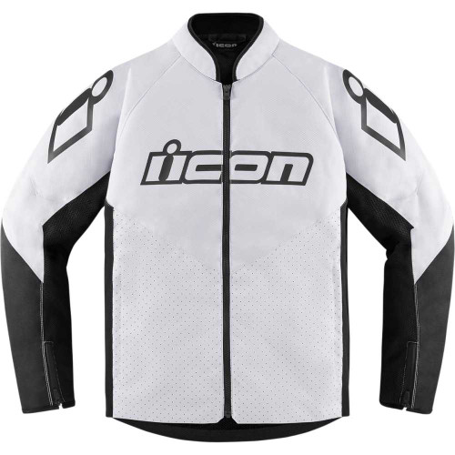 ICON 2820-5801 Icon Hooligan Jacket - White - 2Xl
