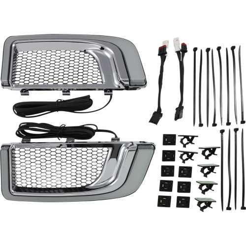Kuryakyn Lower Grille - Led - Chrome Kur5063 Kuryakyn Lower Grille - Led - Chrome Kur5063