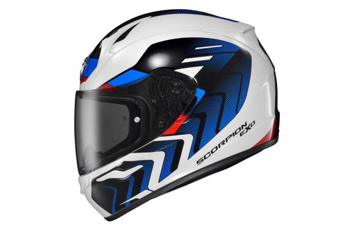 Scorpion Exo 32-4013 Scorpion Exo Exo-R320 Full-Face Helmet Alchemy White/Blue/Red Sm 32-4013