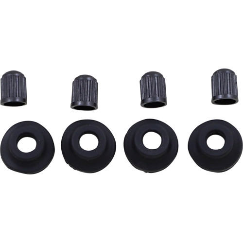 Bolt Valve Stem Grommet/Cap - Black - 4 Pack 2007-Grm