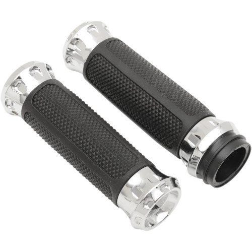Performance Machine (Pm) Grips - Overdrive - Tbw - Chrome 0063-2082-Ch