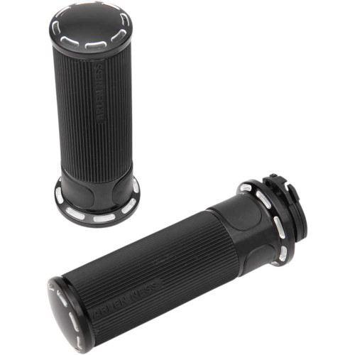 ARLEN NESS 07301 Arlen Ness Grips - Slot Track - Cable - Black 07-301