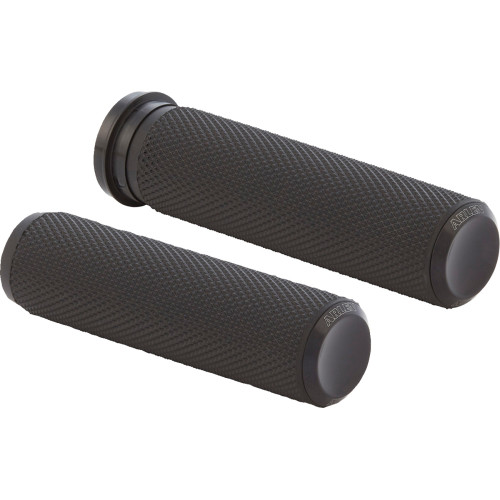 Arlen Ness Grips - Knurled - Cable - Black 07-325