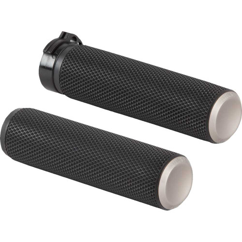 ARLEN NESS 07338 Arlen Ness Grips - Knurled - Cable - Titanium 07-338