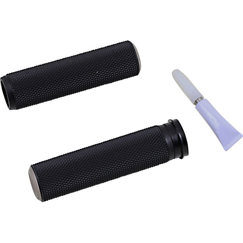 Arlen Ness Grips - Knurled - Tbw - Titanium 07-348
