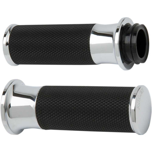 ARLEN NESS 07320 Arlen Ness Grips - Smoothie - Cable - Chrome 07-320