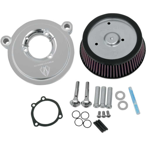 ARLEN NESS 18507 Arlen Ness Big Sucker Air Filter Kit - Chrome - Stage I 18-507