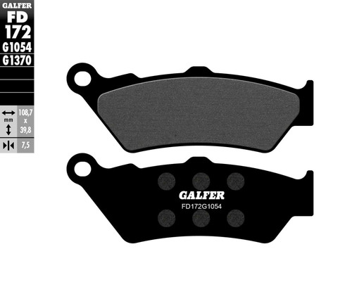 GALFER FD172G1054 Galfer Brake Pads Semi Metallic Fd172G1054 Fd172G1054