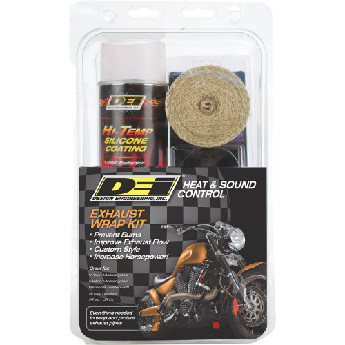 Dei Exhaust Wrap Kit - Tan Wrap W/ White Ht Silicone Coating 901332