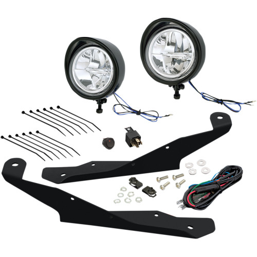 Show Chrome Led Driving Light Kit - Black - Ryker 41-402Bk