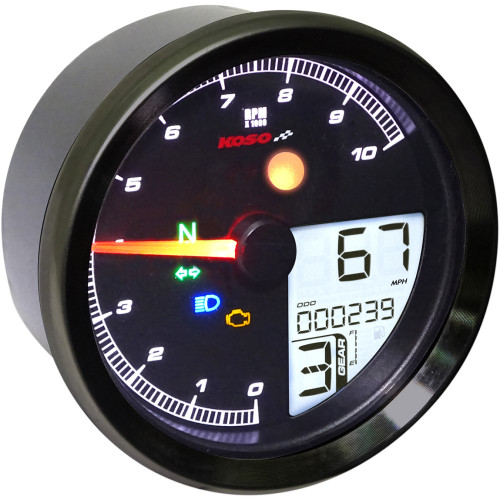 Koso North America Tnt-04 Multifunction Meter - Black Bezel - 3.30" Diameter X 2.19" D Ba051411 Koso North America Tnt-04 Multifunction Meter - Black Bezel - 3.30" Diameter X 2.19" D Ba051411