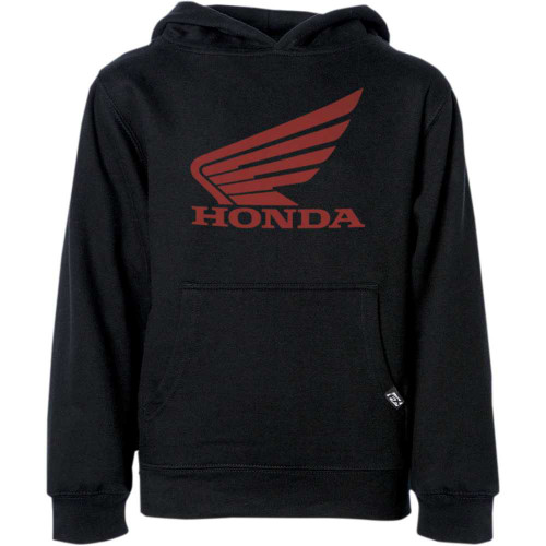 FACTORY EFFEX 2588344 Factory Effex Youth Honda Wing Pullover Hoodie - Black - Large 25-88344