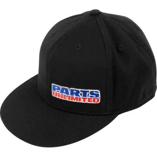 THROTTLE THREADS PSU24H12BKOR Throttle Threads Parts Unlimited Flat Bill Hat - Black Psu24H12Bkor