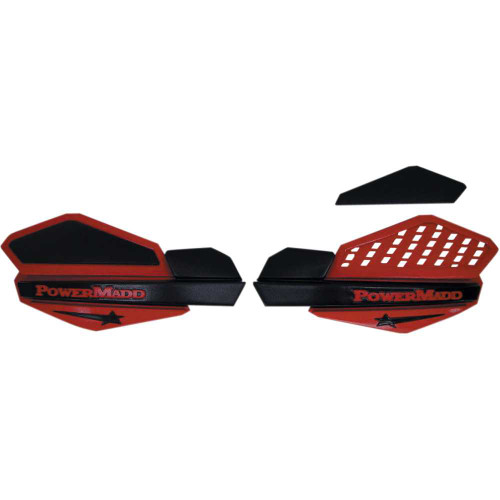 POWERMADD 34202 Powermadd Handguards - Red/Black 34202
