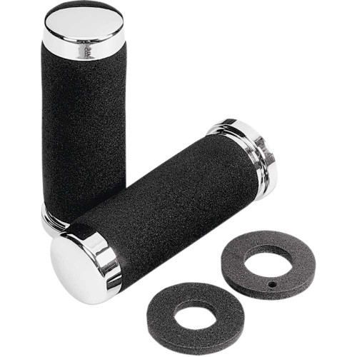 PARTS UNLIMITED 1806-10-013 Parts Unlimited Grips - Foam - 7/8" - 140 Mm - Chrome