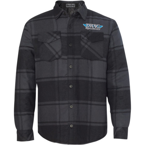 Throttle Threads Drag Specialties Quilted Plaid Jacket - Medium Drg24J86Bkmr