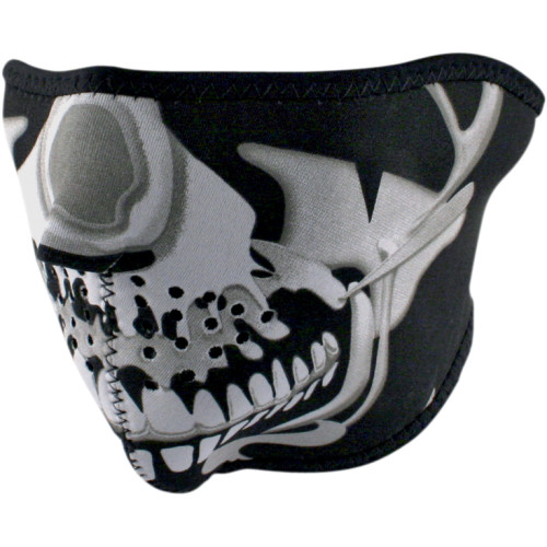 Zan Headgear Half Mask - Chrome Skull Wnfm023H