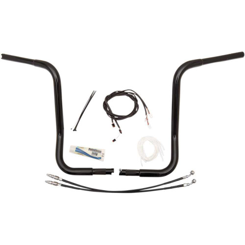 FAT BAGGERS INC. 909516B Fat Baggers Inc. Handlebar Kit - Rounded Top - 16" - Black 909516-B