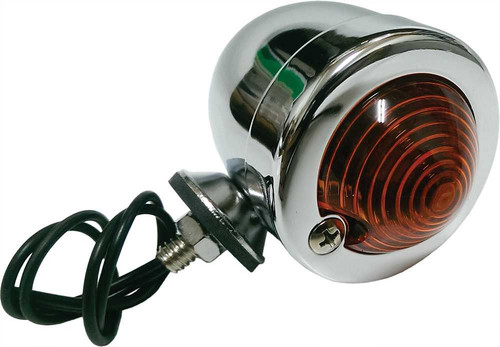 Harddrive 28002 Harddrive Bullet Marker Light Chrome Amber Lens Single Filament 28002