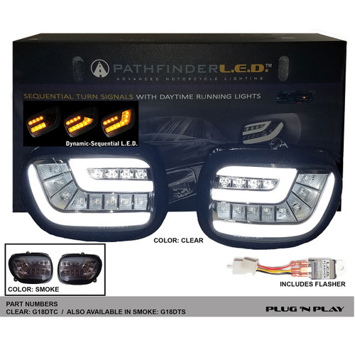 Pathfinder Led Front Turn Signal Kit Dynamic Sequential Clear G18Dtc Pathfinder Led Front Turn Signal Kit Dynamic Sequential Clear G18Dtc