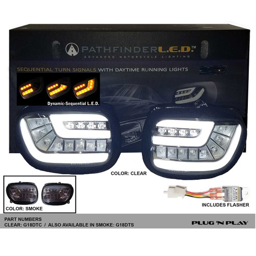 Pathfinder G18DTC Pathfinder Led Front Turn Signal Kit Dynamic Sequential Clear G18Dtc