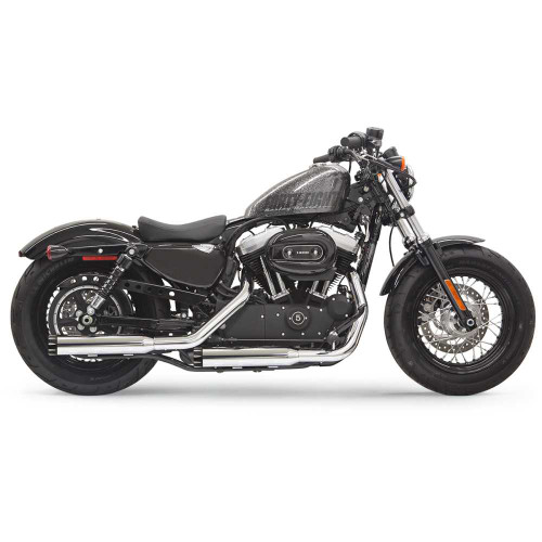 BASSANI XHAUST 1X27T Bassani Xhaust Firepower Series Slip-On Mufflers - Chrome/Black - Fluted - Sportster 1X27T