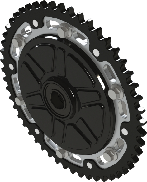 Supersprox Cushdrive Conversion 51T Sprocket  Blk  Sil  Blk Kit_227-725:51