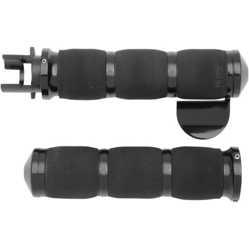 Avon Grips 3-Ring Air Cushioned Grips - Indian - Throttle Boss - Anodized Mt-In-Air-90A-B