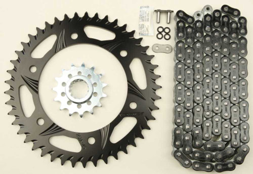 VORTEX CK6310 Vortex Sprocket/Chain Kit Stl/Stl 16/47T Sil Rx3 520-116L Blk Ck6310
