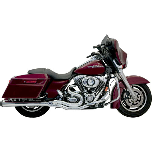 BASSANI XHAUST FLH747 Bassani Xhaust B4 2:1 Exhaust - Chrome - Megaphone Flh-747