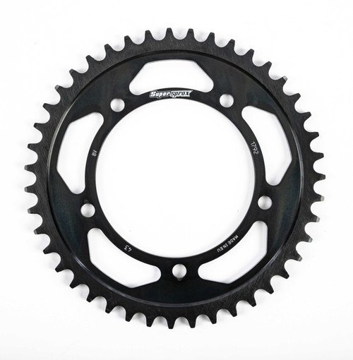 Supersprox RFA-1792-43-BLK Supersprox Rear Edge Sprocket Steel 43T-525 Blk Hay/Suz/Tri Rfa-1792-43-Blk