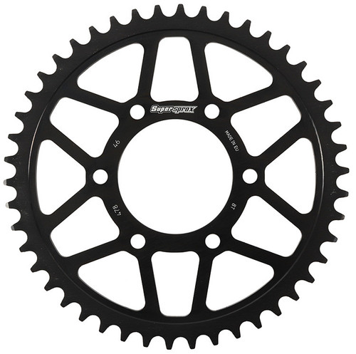 Supersprox Rear Edge Sprocket Steel 46T-520 Blk Kaw/Pol Rfa-478-46-Blk