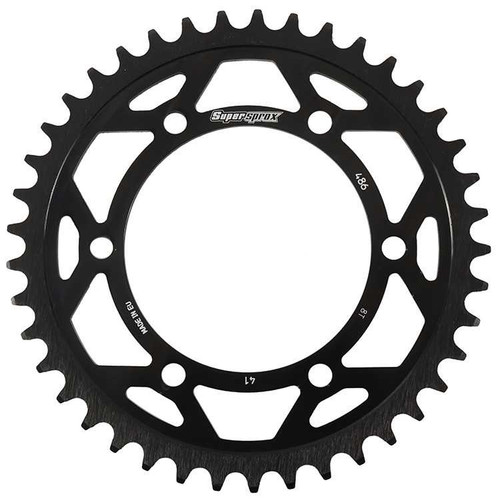Supersprox RFA-486-41-BLK Supersprox Rear Edge Sprocket Steel 41T-520 Blk Hon/Kaw/Suz/Yam Rfa-486-41-Blk
