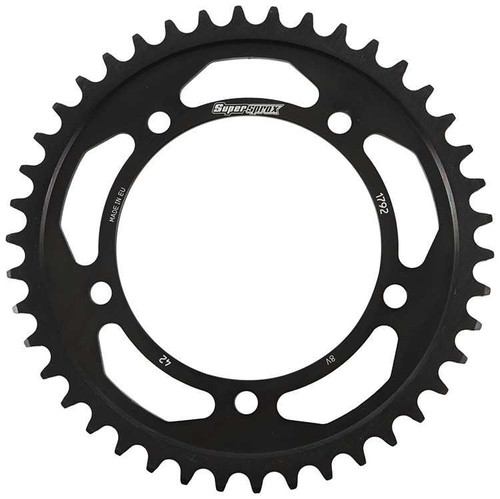 Supersprox RFA-1792-42-BLK Supersprox Rear Edge Sprocket Steel 42T-525 Blk Hay/Suz/Tri Rfa-1792-42-Blk