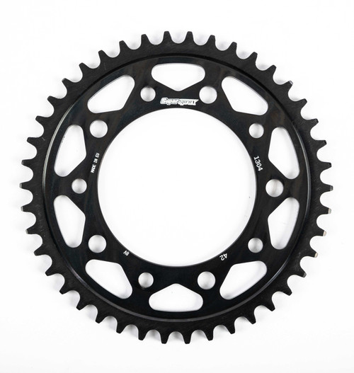 Supersprox RFA-1304-42-BLK Supersprox Rear Edge Sprocket Steel 42T-525 Blk Hon/Yam Rfa-1304-42-Blk
