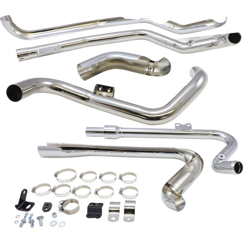 Cobra True Dual Headpipes - Chrome - Dresser 6257