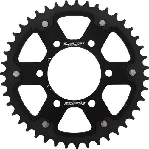Supersprox RST-478-43-BLK Supersprox Rear Stealth Sprocket Alu/Stl 43T-520 Blk Kaw Rst-478-43-Blk